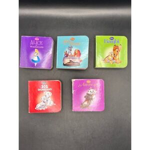 Vtg Disney Books Set of 5 Alice Lady Tramp Bambi 101 Dalmatians Aristocats As Is